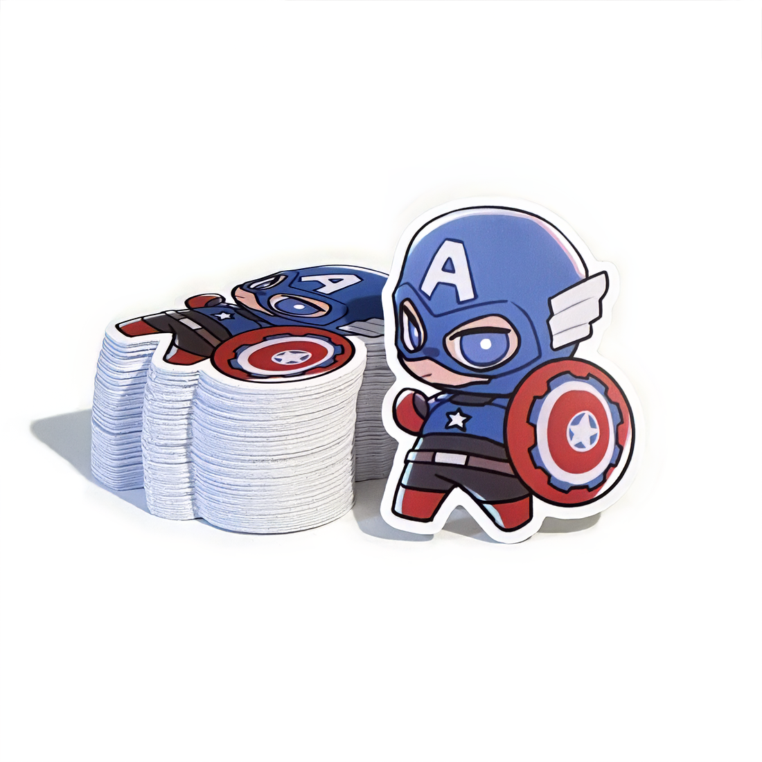 Marvel Rivals Cartoons Sticker Marvel Rivals | Chibi Captain America 2.5 Inch Sticker – sin inc